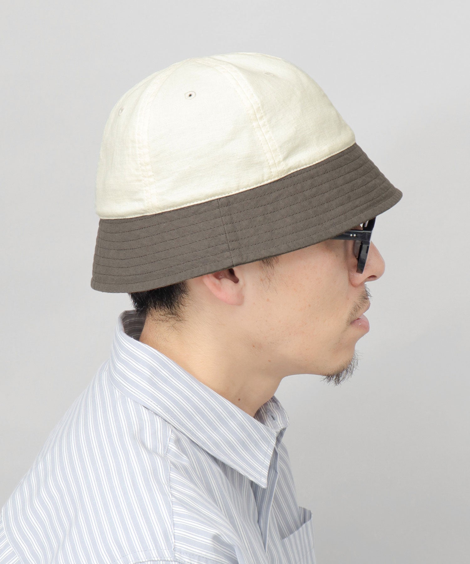 Basic Enchi Basiquenti Metro Hat Men's Crew Hat 2-Tone Bucket Hat Plain