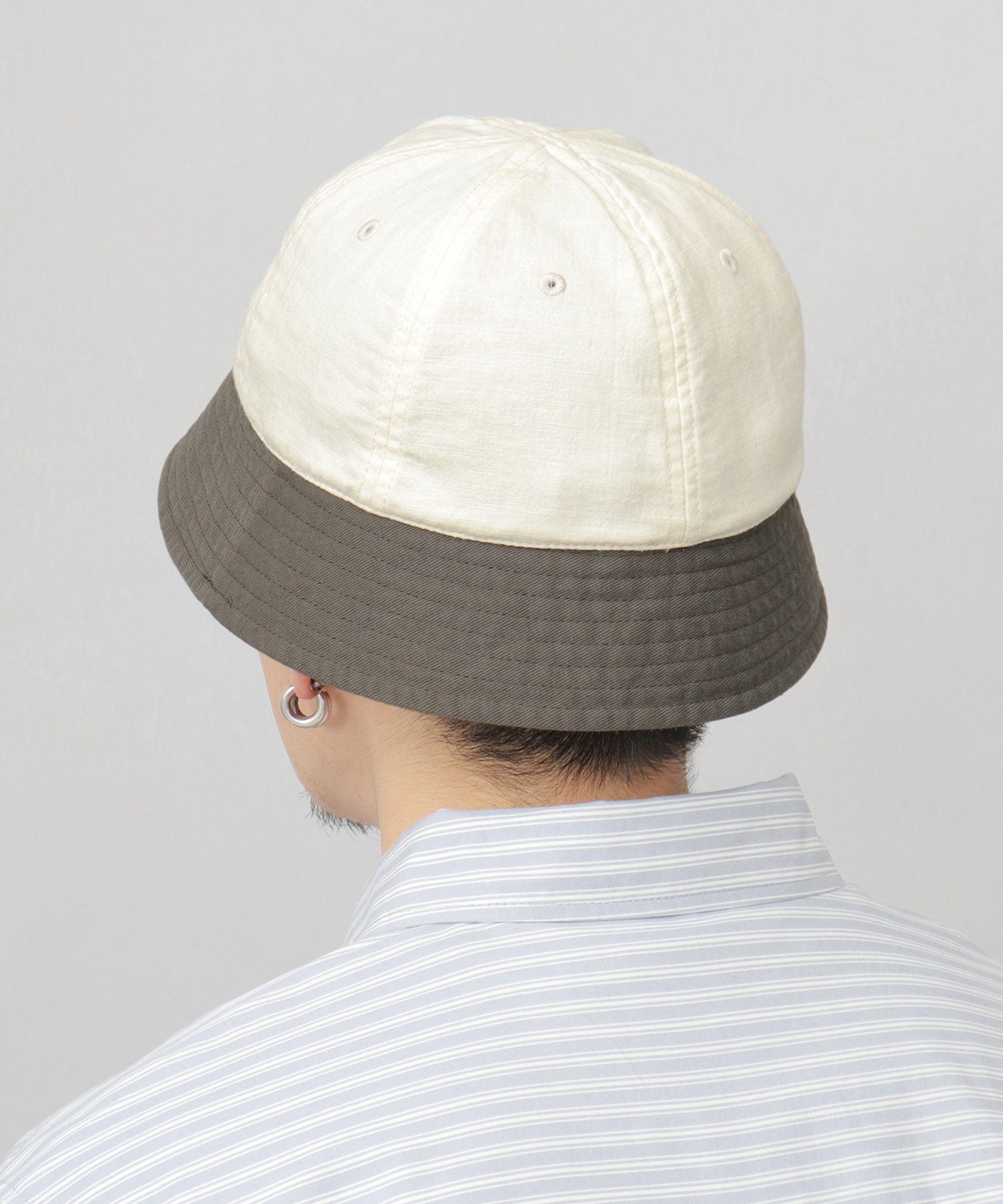 Basic Enchi Basiquenti Metro Hat Men's Crew Hat 2-Tone Bucket Hat Plain