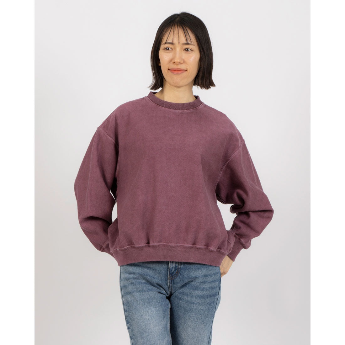 バーンズアウトフィッターズ BARNS OUTFITTERS VT.CREW S/RIB SW （BRG） BRG