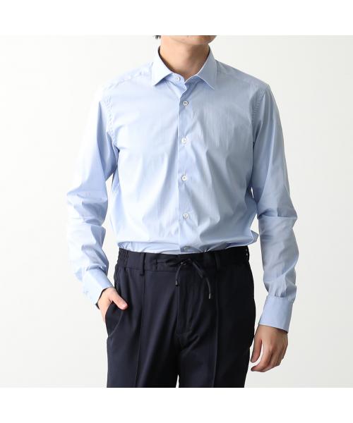 バグッタ BAGUTTA BAGUTTA 長袖 シャツ LEO-EAL  レギュラーカラー 無地 （052/ライトブルー） 052/ライトブルー