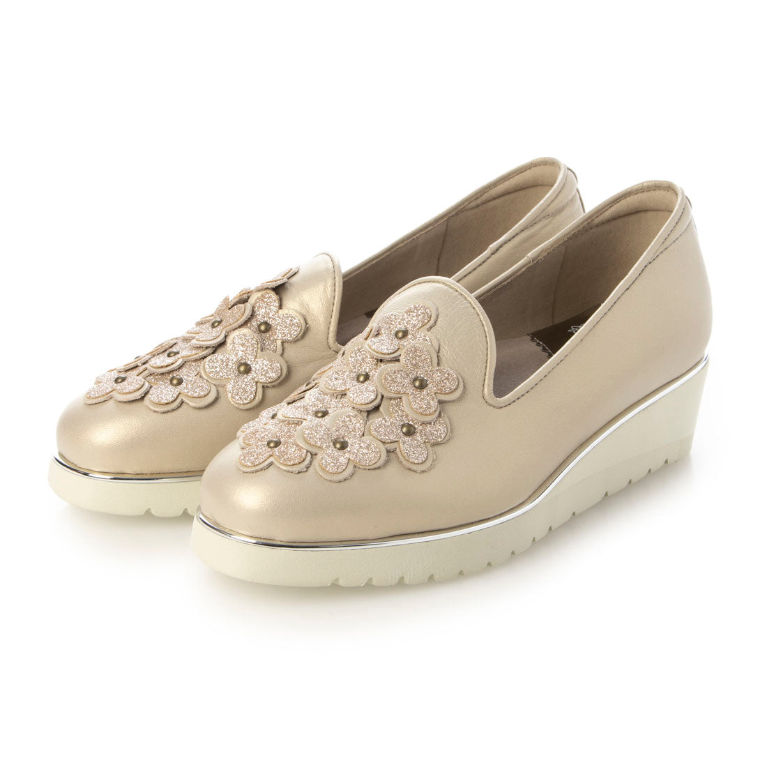 BeauFort Flower motif platform slip-on shoes