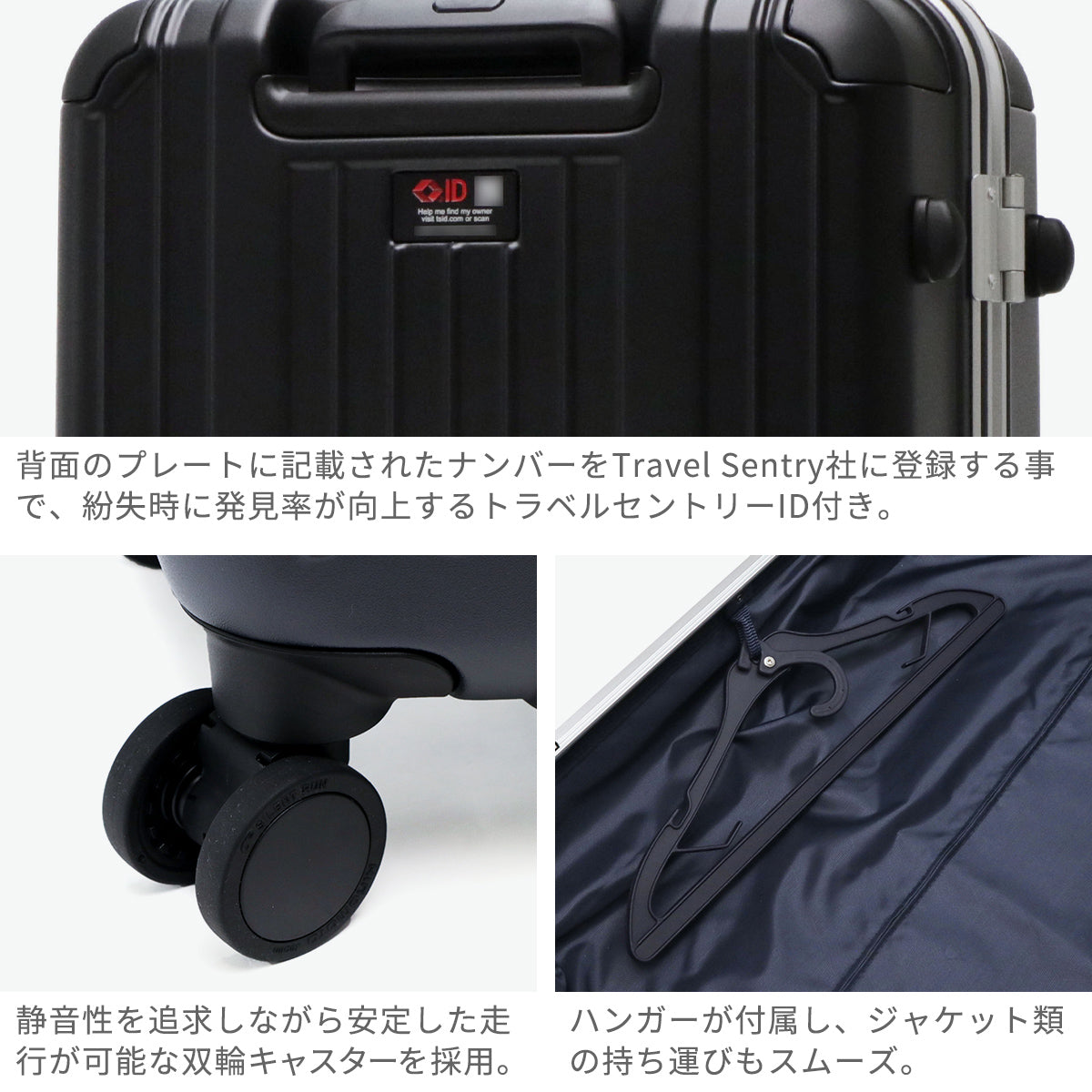 バーマス BERMAS 正規品1年保証 スーツケース Mサイズ キャリー キャリーケース ビジネス 旅行 TSAロック ストッパー付き 静音 メンズ レディース 6～7泊 HERITAGEⅡ フレーム64L 60533（ネイビー） ネイビー