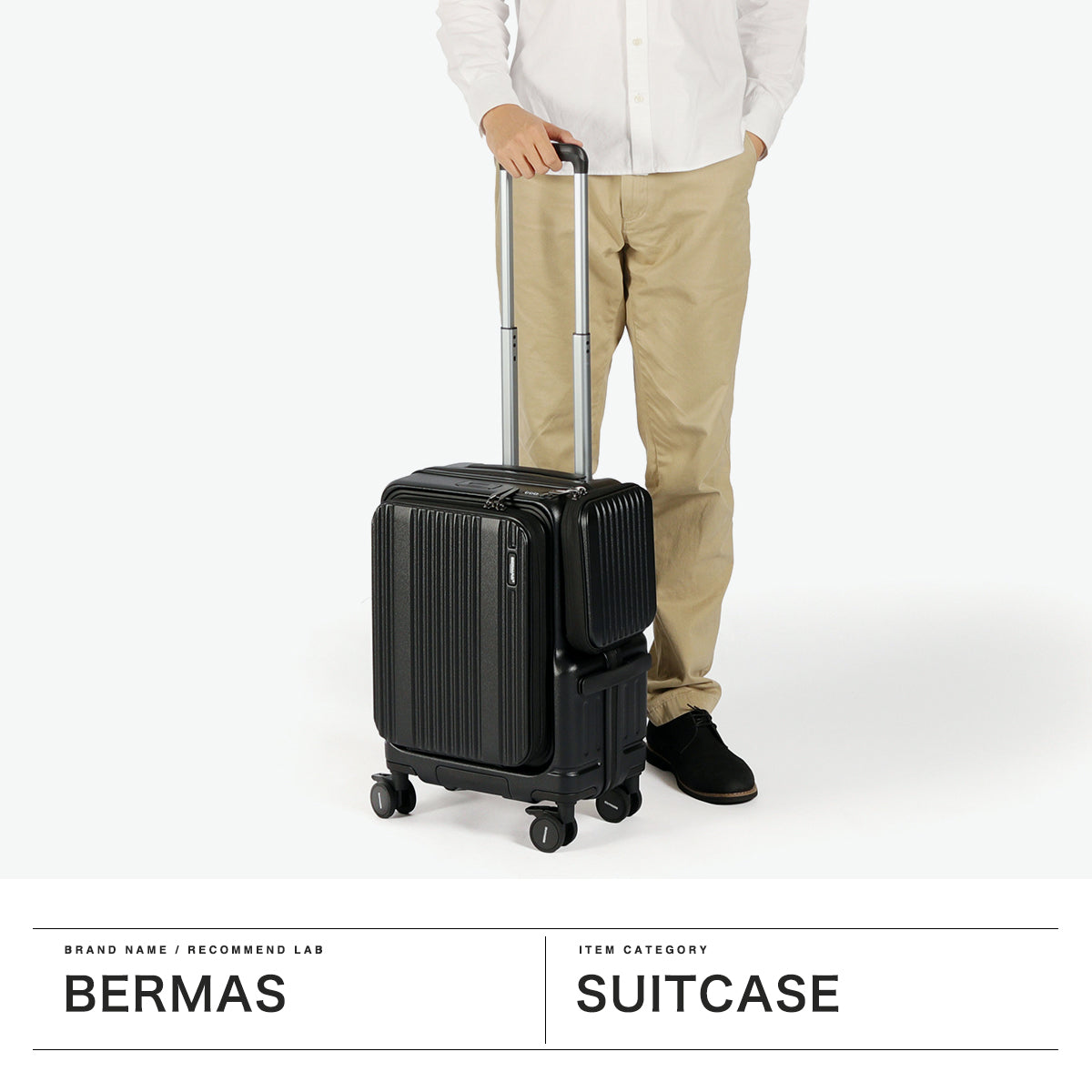 バーマス BERMAS 正規品1年保証 スーツケース 機内持ち込み フロントオープン キャリーケース カップホルダー 3～4泊 TSロック トラベルセントリー EURO CITY3 35L 48cm 60526 （マットブラック） マットブラック