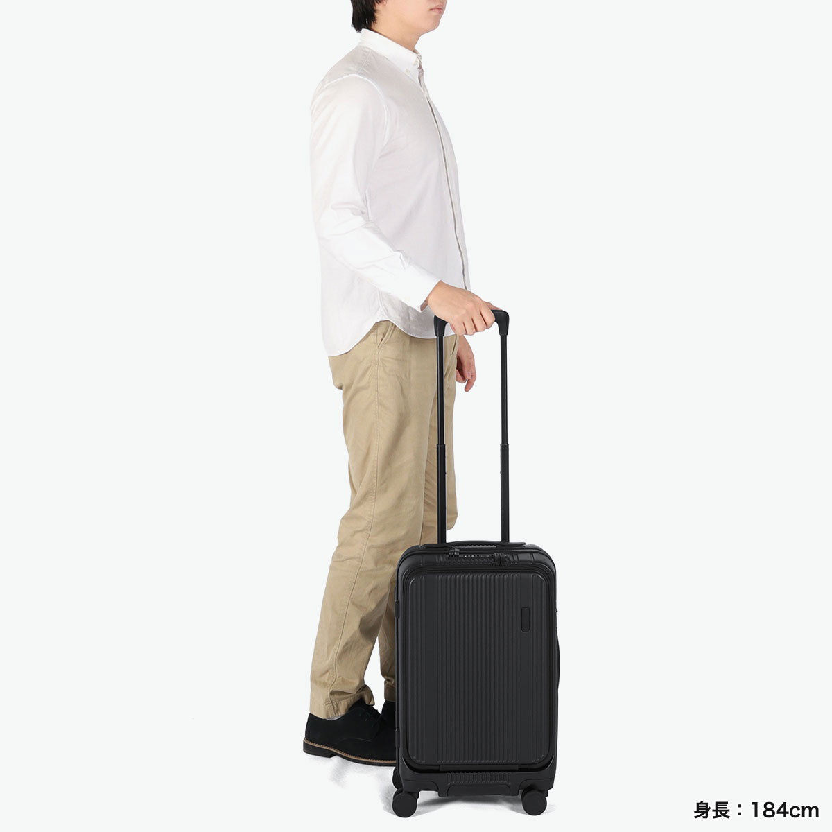 バーマス BERMAS 正規品1年保証 スーツケース 機内持ち込み フロントオープン 軽量 静音 TSロック ストッパー 3～4泊 37L 50cm TRAVEL SMART フロントオープンファスナー 60550 （マットブラック） マットブラック