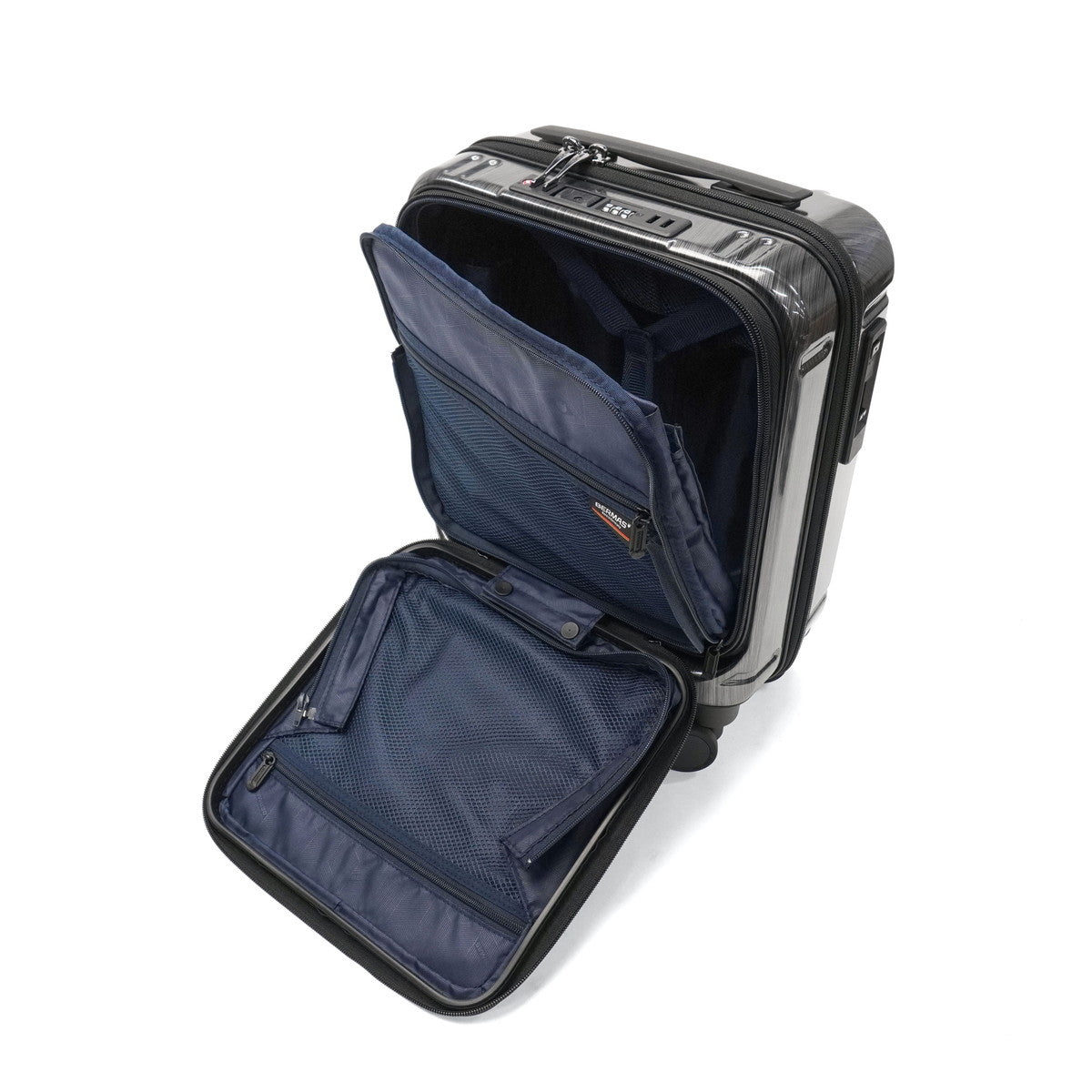 バーマス BERMAS 正規品1年保証 スーツケース 機内持ち込み ストッパー付き Sサイズ 22L 軽量 小さい 小型 出張 ビジネス コインロッカーサイズ PC 1泊 2泊 3泊 INTER CITY 60524-1 （ブラックヘアライン） ブラックヘアライン