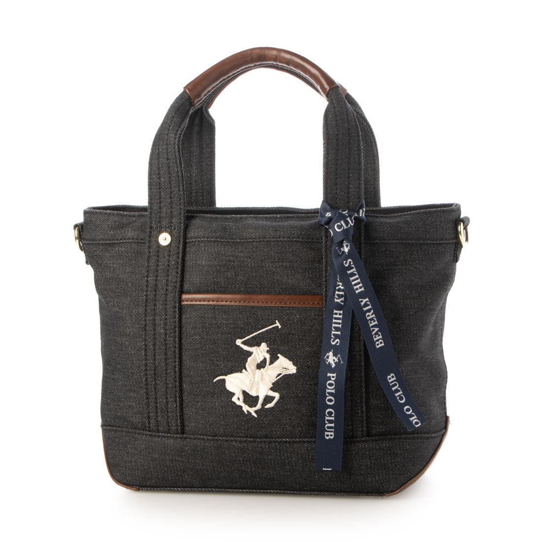 ビバリーヒルズポロクラブ BEVERLY HILLS POLO CLUB キャンバストートバッグXS（ショルダーストラップ付） （ブラック系その他2） ブラック系その他2