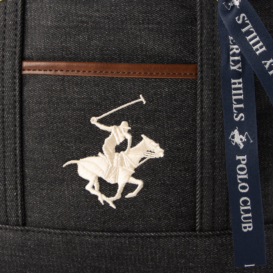 ビバリーヒルズポロクラブ BEVERLY HILLS POLO CLUB キャンバストートバッグXS（ショルダーストラップ付） （ブラック系その他2） ブラック系その他2