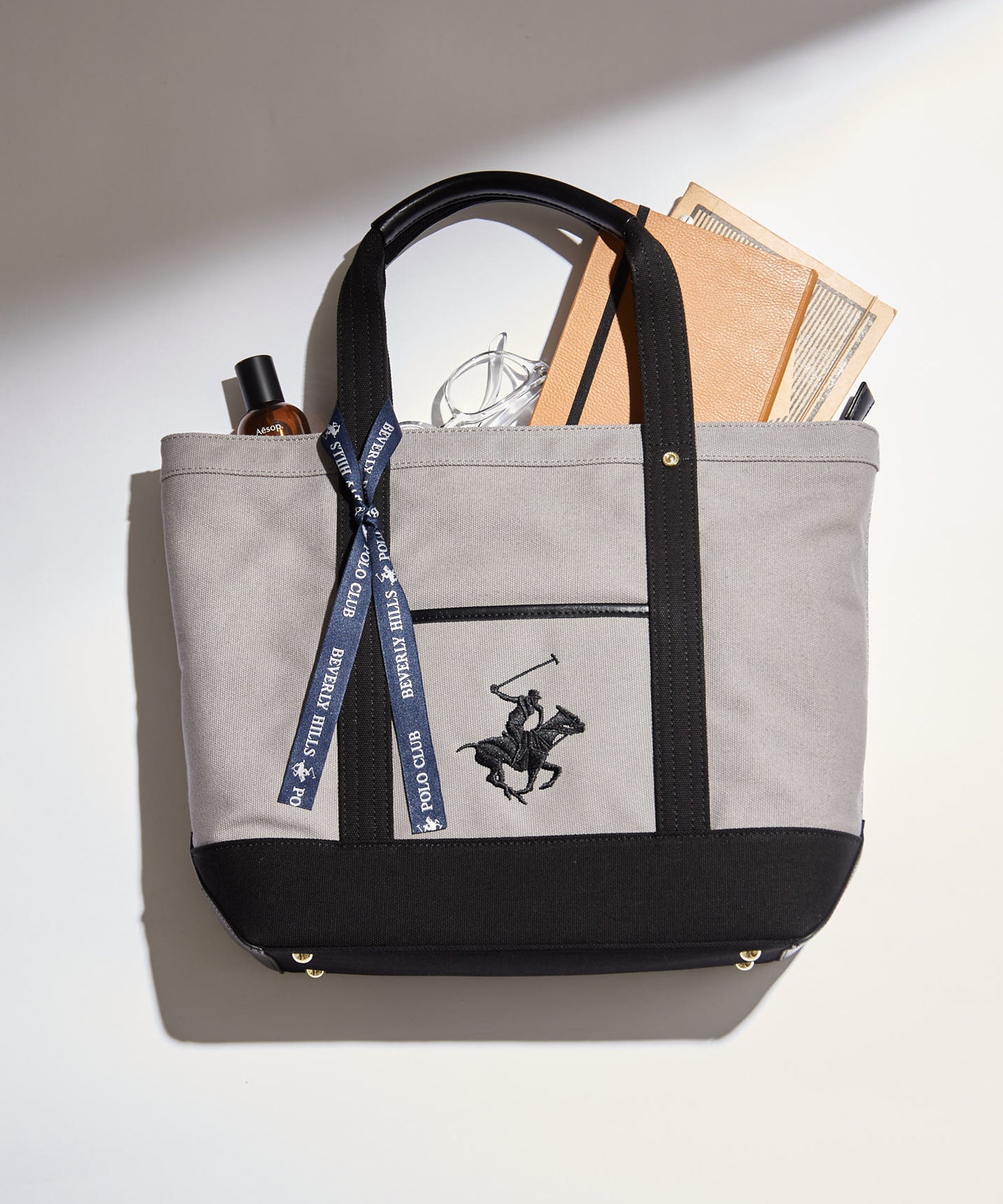 ビバリーヒルズポロクラブ BEVERLY HILLS POLO CLUB バッグ キャンパストート トートバッグ トート 刺繍 A4収納可 通勤 通学 ワンポイント BH1008N （グレー2） グレー2