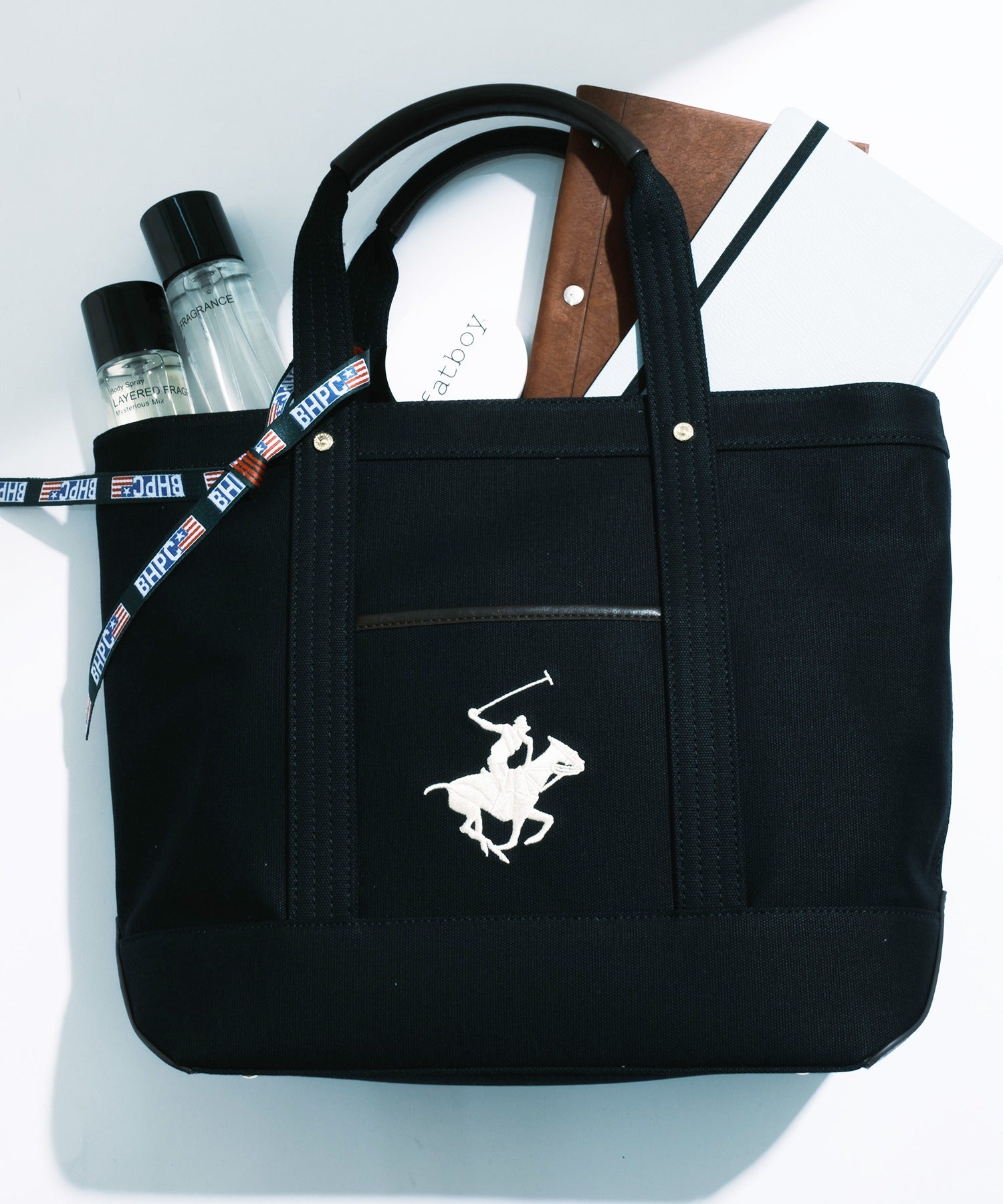 Beverly Hills Polo Club BEVERLY HILLS POLO CLUB 【BEVERLY HILLS POLO CLUB】 Bag Canvas Tote Tote Bag Tote Embroidery A4 Storage Available Commuting School One Point BH1008N