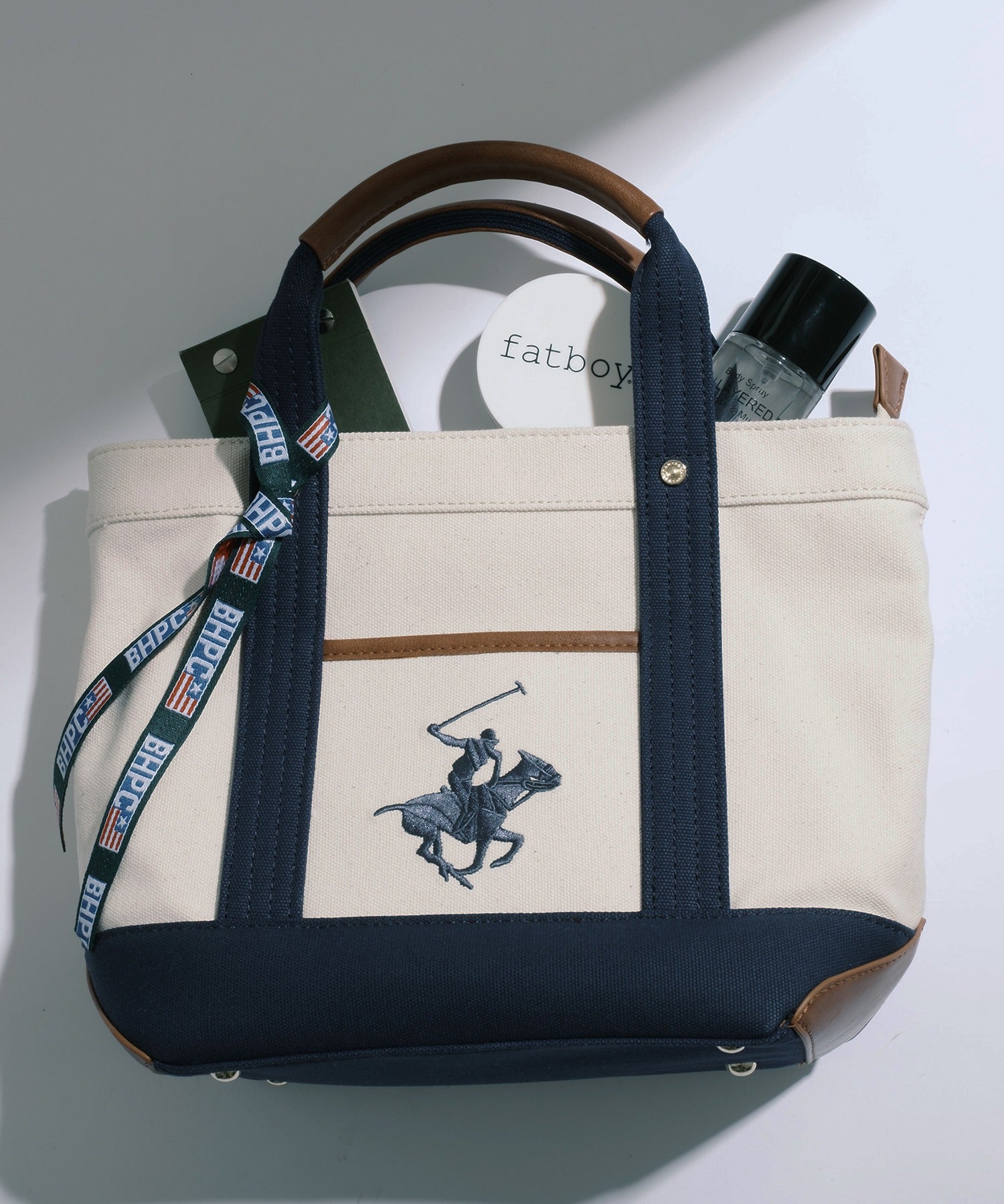 ビバリーヒルズポロクラブ BEVERLY HILLS POLO CLUB 【BEVERLY HILLS POLO CLUB】ポロキャンバストートXS BH1006N,ホワイト系2