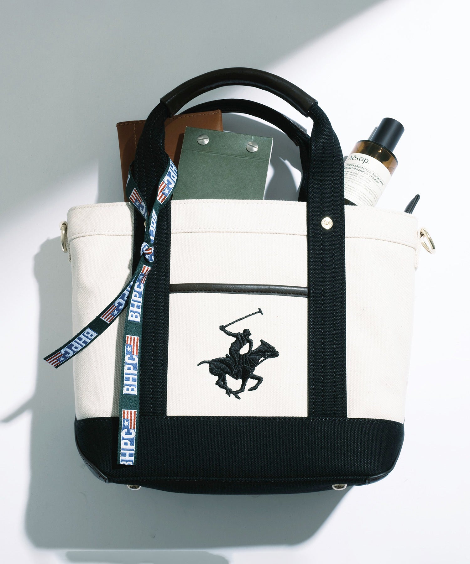 Beverly Hills Polo Club BEVERLY HILLS POLO CLUB 【BEVERLY HILLS POLO CLUB】 Polo Canvas Tote XS BH1006N