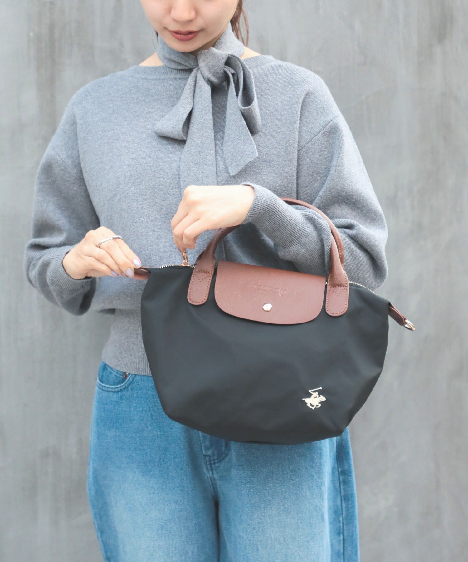 ビバリーヒルズポロクラブ BEVERLY HILLS POLO CLUB 【BEVERLY HILLS POLO CLUB】バッグ トートバッグ ハンドバッグ ショルダーバッグ ナイロン ロゴ TOP KA PIECE BAG 小