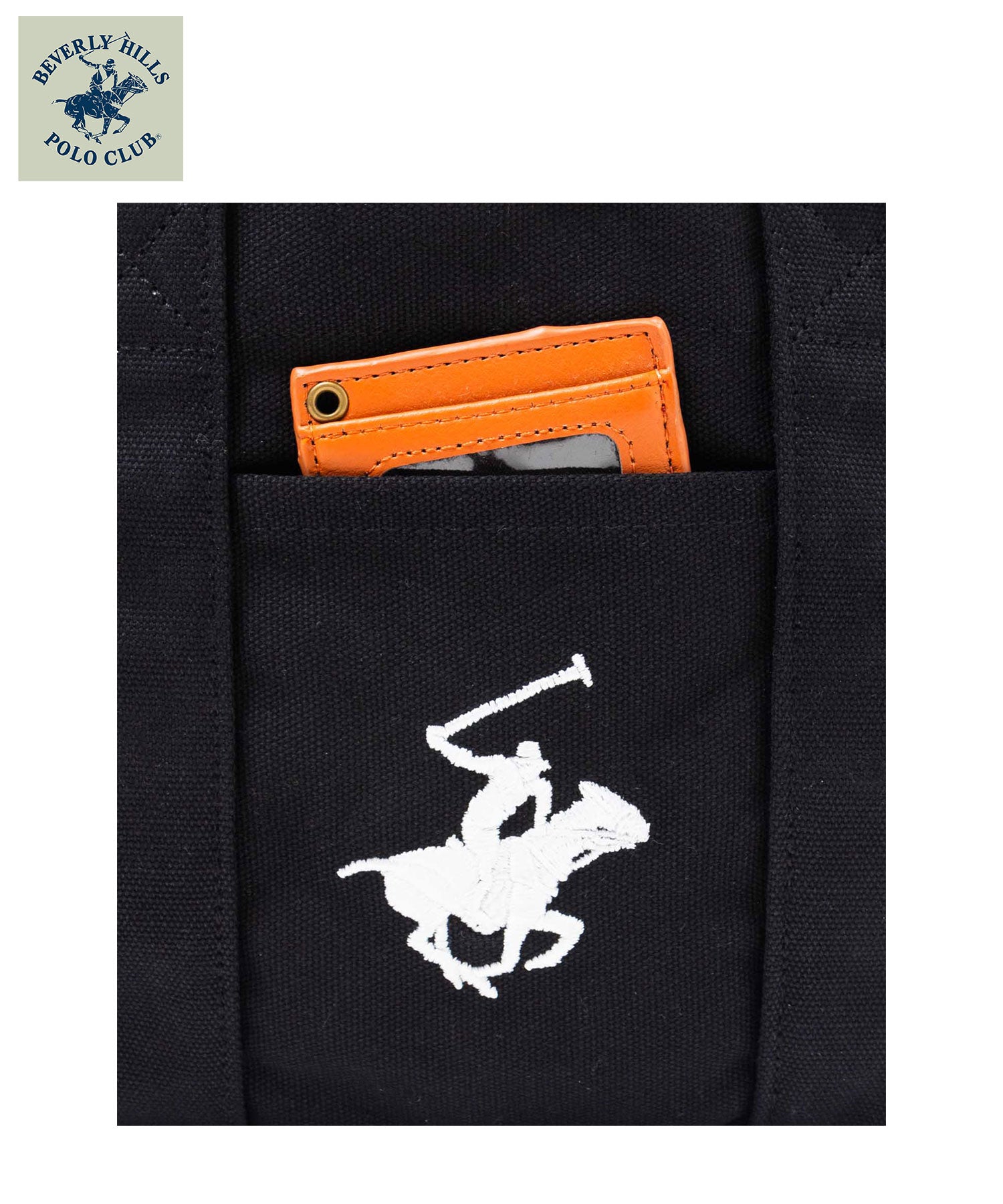 ビバリーヒルズポロクラブ BEVERLY HILLS POLO CLUB ミニキャンバストートバッグ （ブラック） ブラック