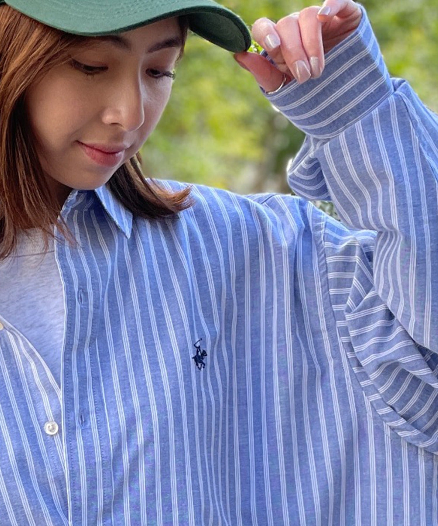Beverly Hills Polo Club BEVERLY HILLS POLO CLUB 【BEVERLY HILLS POLO CLUB】 One Point Logo BIG Silhouette Long Sleeve Shirt 4187-0140