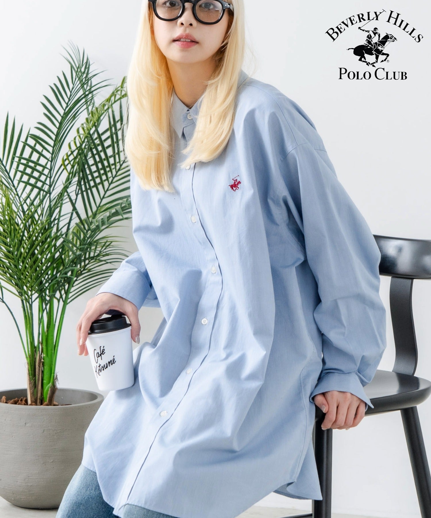 ビバリーヒルズポロクラブ BEVERLY HILLS POLO CLUB BHPC BIGシャツ （Dブルー） Dブルー