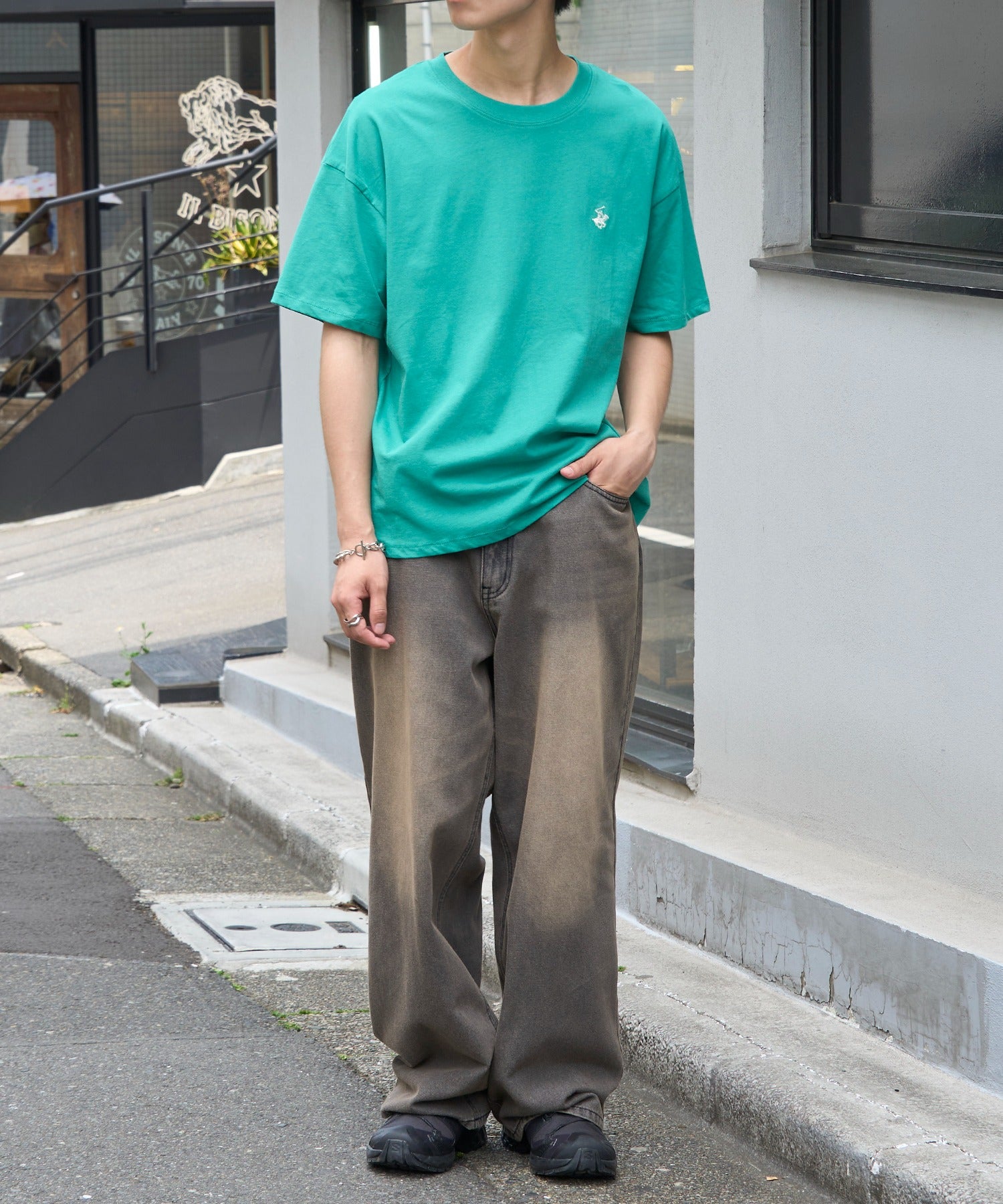 ビバリーヒルズポロクラブ BEVERLY HILLS POLO CLUB Classical pony logo tee クラシカルポニー刺繍Tシャツ （グリーン） グリーン