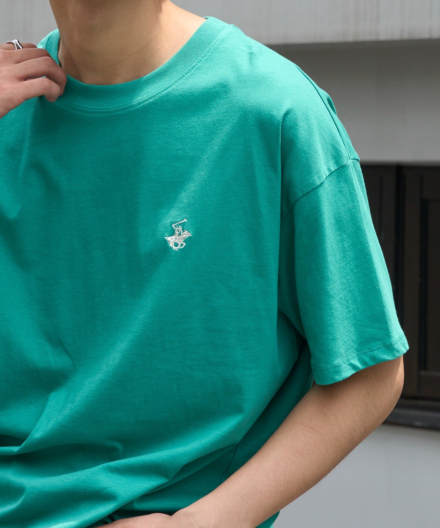 ビバリーヒルズポロクラブ BEVERLY HILLS POLO CLUB Classical pony logo tee クラシカルポニー刺繍Tシャツ （グリーン） グリーン