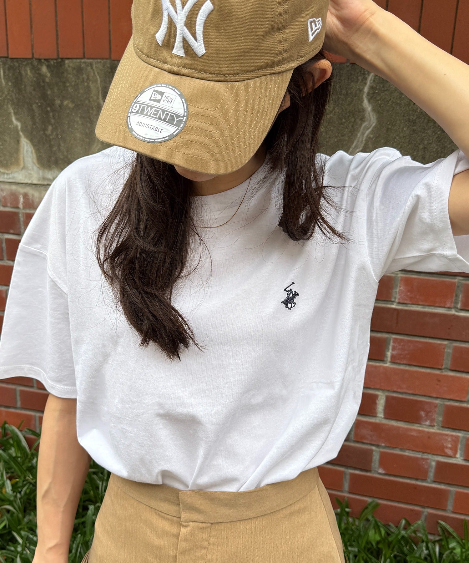 ビバリーヒルズポロクラブ BEVERLY HILLS POLO CLUB Classical pony logo tee クラシカルポニー刺繍Tシャツ （ホワイト） ホワイト