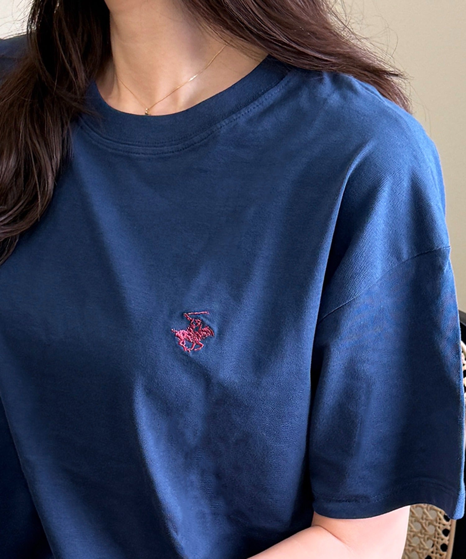 ビバリーヒルズポロクラブ BEVERLY HILLS POLO CLUB Classical pony logo tee クラシカルポニー刺繍Tシャツ （ネイビー） ネイビー