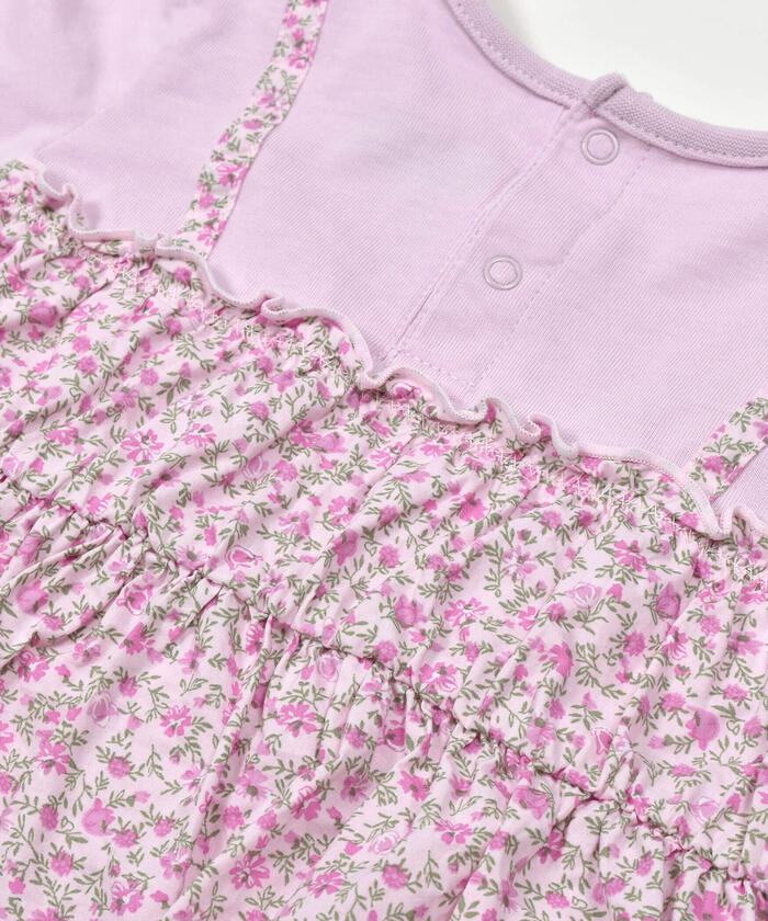 BeBe Long Sleeve T-Shirt + Pants Set with Floral Layered Design