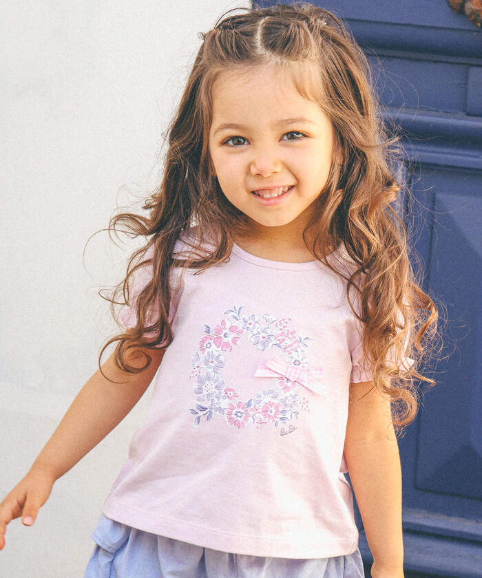 BeBe Flower Wreath Puff Sleeve T-Shirt