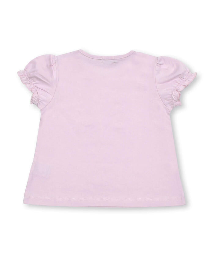 BeBe Flower Wreath Puff Sleeve T-Shirt
