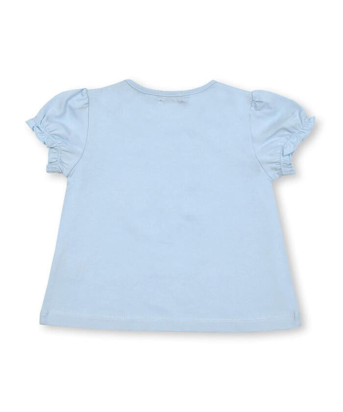 BeBe Flower Wreath Puff Sleeve T-Shirt