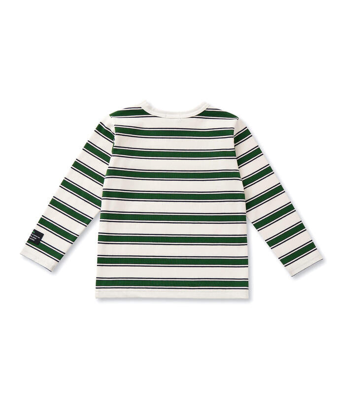 BeBe Side Pocket Short Sleeve T-Shirt + Striped Long Sleeve T-Shirt Set