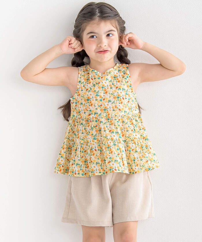 BeBe 【Matching】【DEVEAUX】Graphic Tiered Blouse