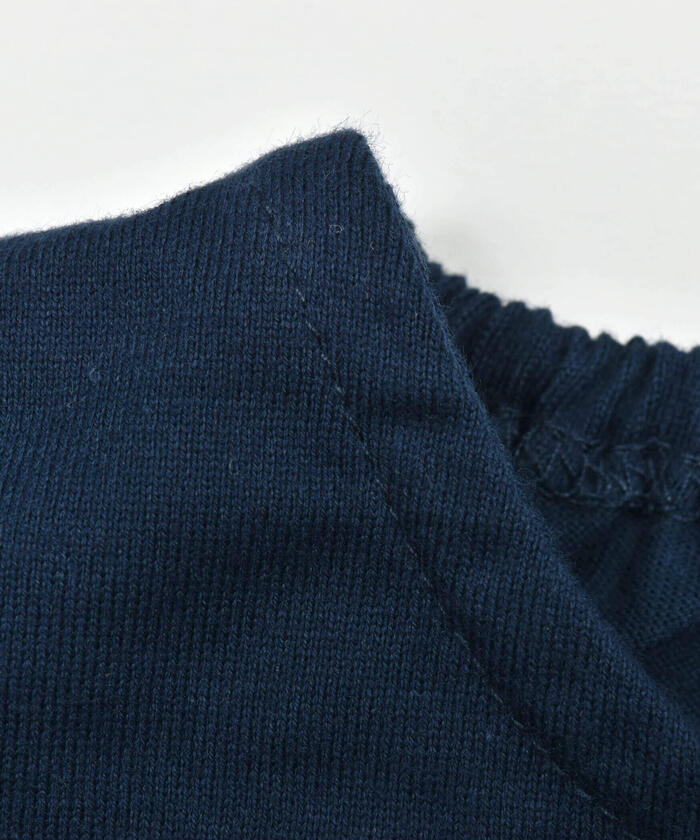 ベベ BeBe スカラップ切り替えバイカラー半袖天竺Tシャツ