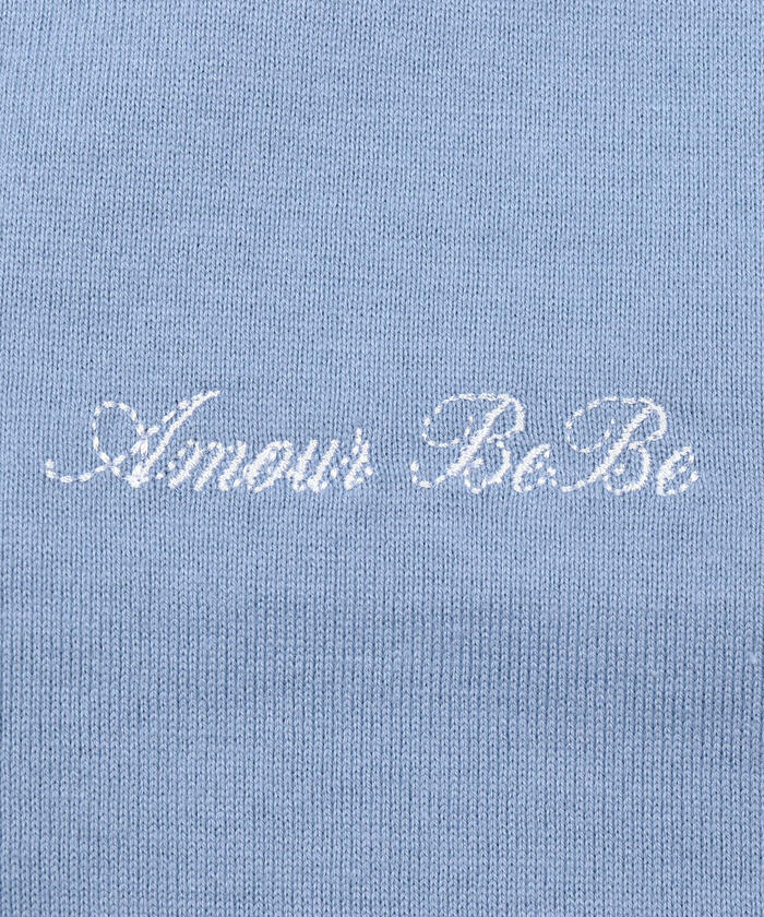 ベベ BeBe スカラップ切り替えバイカラー半袖天竺Tシャツ