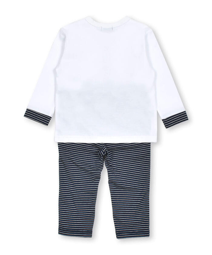 BeBe Tie Print T-Shirt + Striped Pants Set