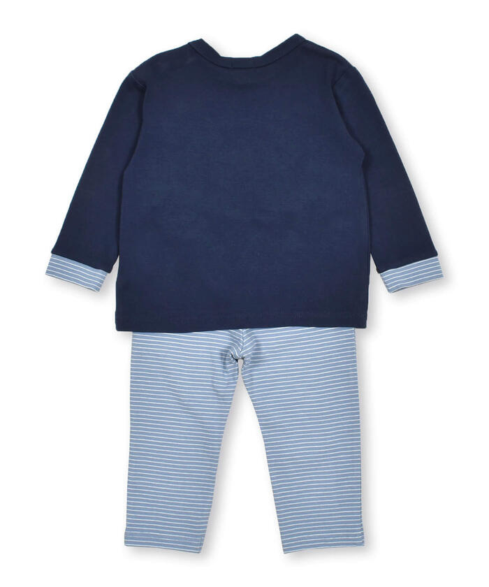 BeBe Tie Print T-Shirt + Striped Pants Set