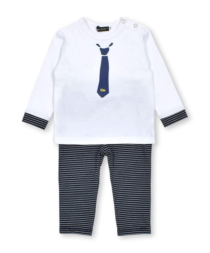 BeBe Tie Print T-Shirt + Striped Pants Set