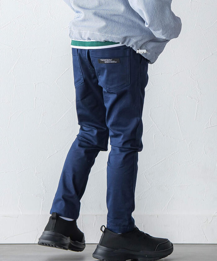ベベ BeBe 裾ロゴストレッチツイルパンツ