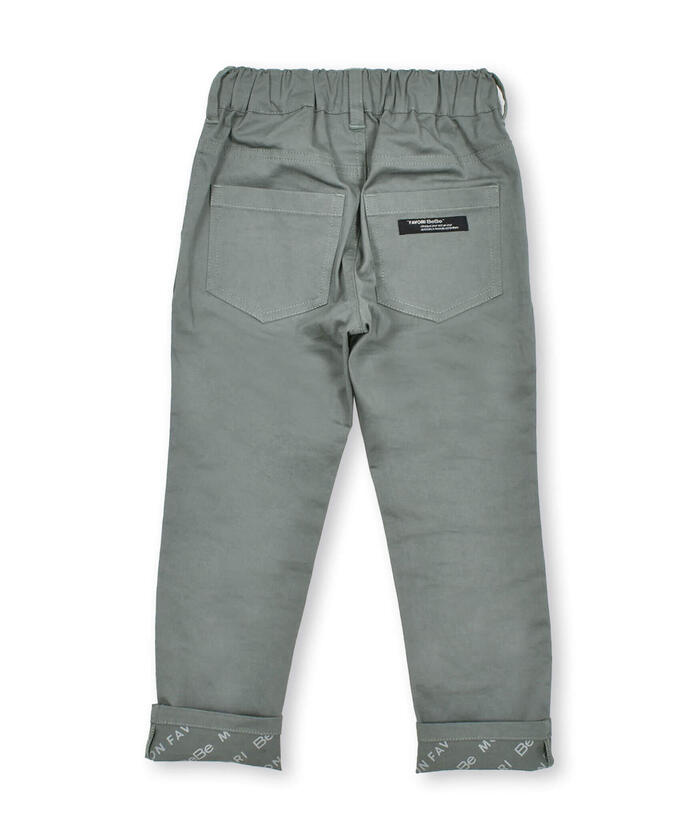 ベベ BeBe 裾ロゴストレッチツイルパンツ