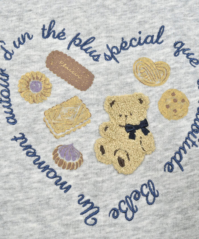BeBe Bear Fleece Cookie Print Trainer