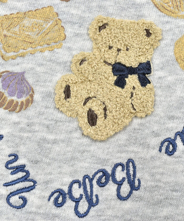 BeBe Bear Fleece Cookie Print Trainer