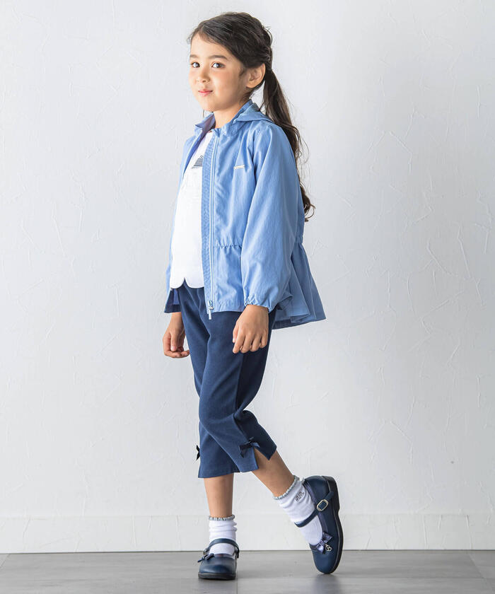 BeBe 【Water-Repellent Finish】 Peplum Frill Taffeta Blouson