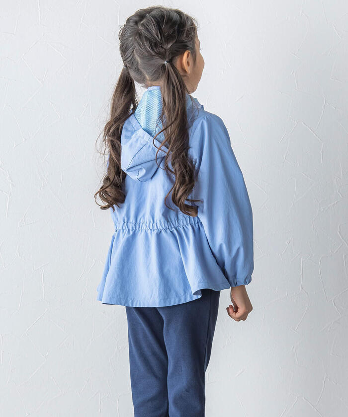 BeBe 【Water-Repellent Finish】 Peplum Frill Taffeta Blouson