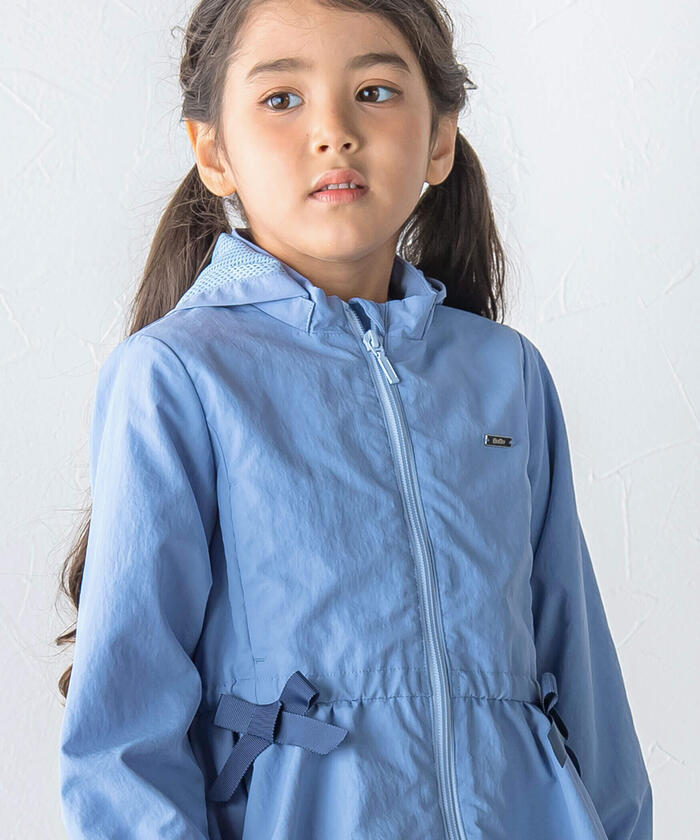 BeBe 【Water-Repellent Finish】 Peplum Frill Taffeta Blouson
