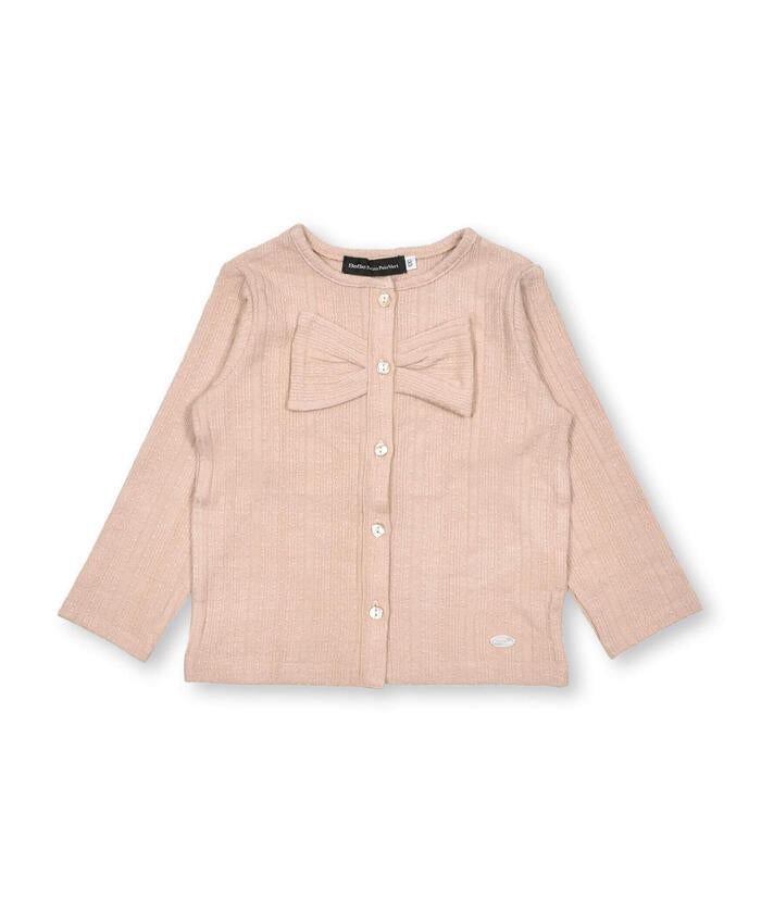 ベベ プチ ポワ ヴェール BeBe Petits Pois Vert 【店舗限定】ニット風リボンカーディガン