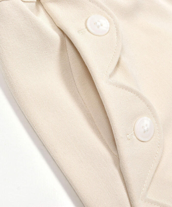 ベベ プチ ポワ ヴェール BeBe Petits Pois Vert スカラップギャバジンキュロットパンツ