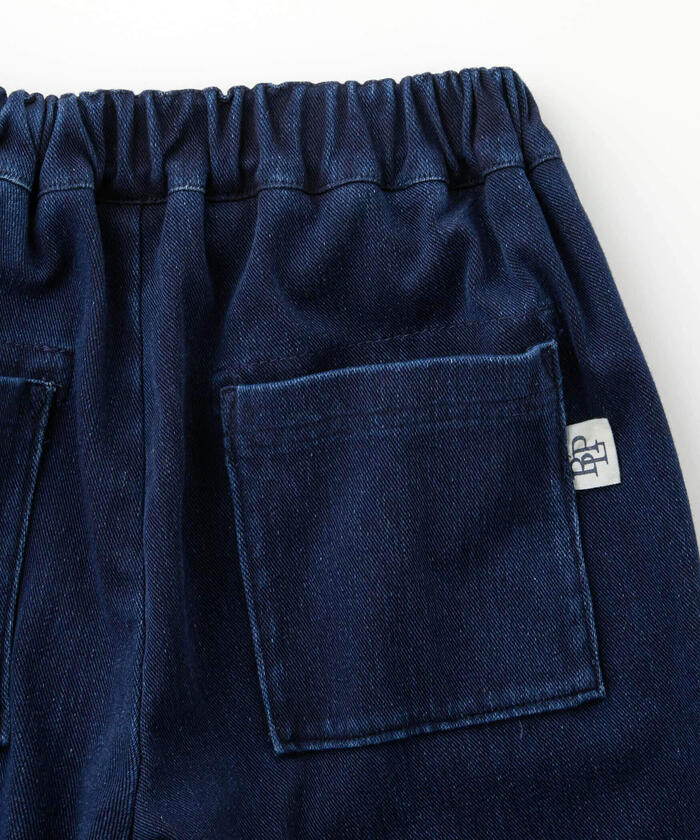 貝貝 小豌豆綠 BeBe Petits Pois Vert 【店鋪限定】前摺接合牛仔褲