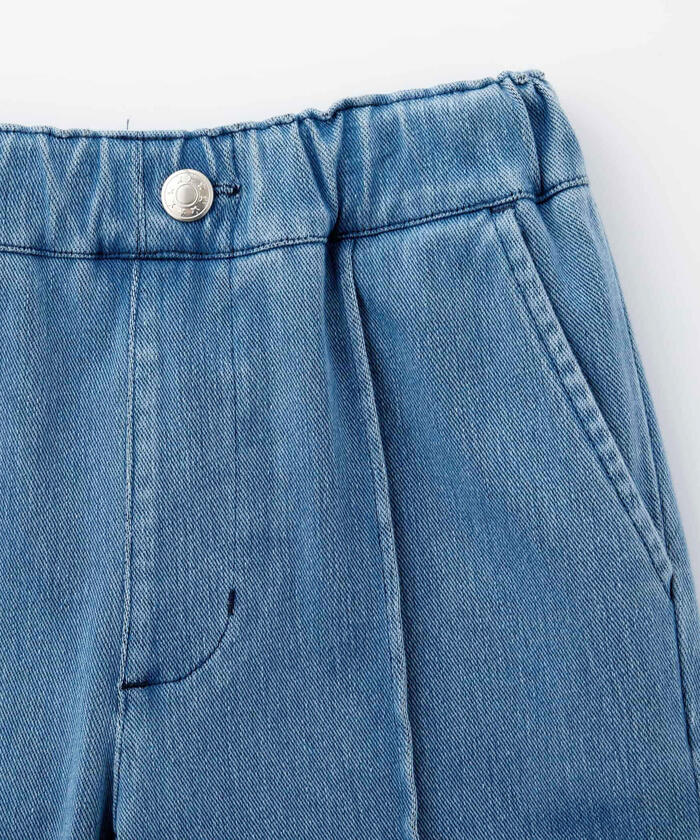 貝貝 小豌豆綠 BeBe Petits Pois Vert 【店鋪限定】前摺接合牛仔褲