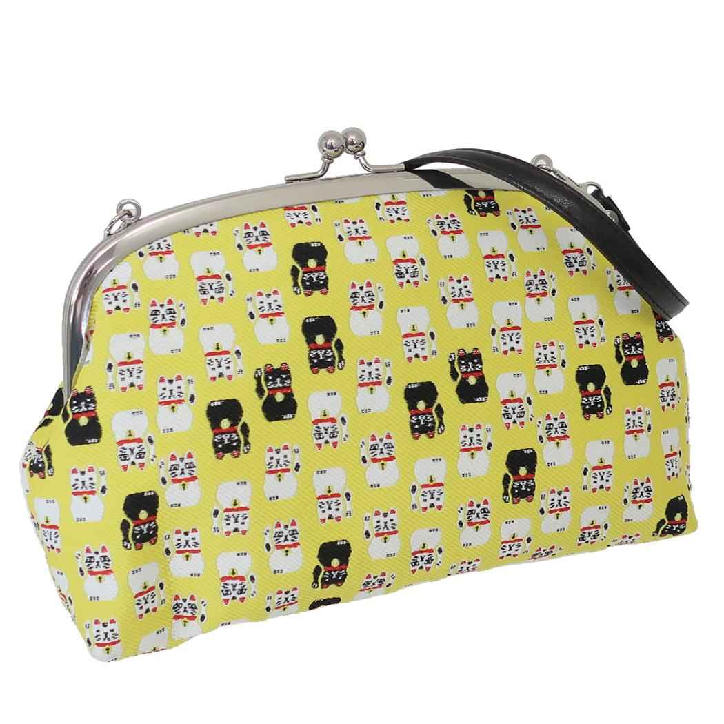 シネマコレクション cinemacollection ミニバッグ ミンゲイオリテモチガマ 民芸手持ちがま マネキネコ アミナコレクション がま口 手持ちかばん 和柄 グッズ  （メーカー指定色） メーカー指定色