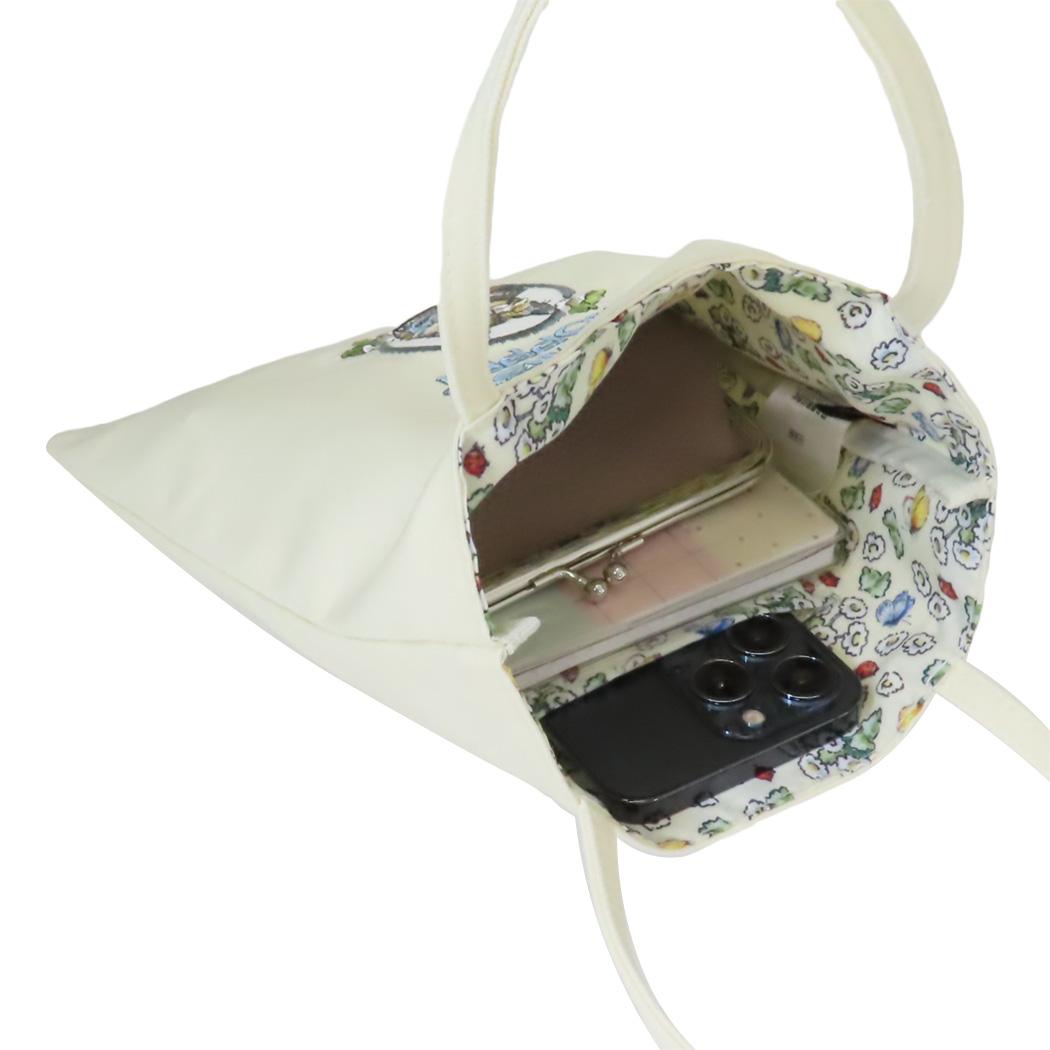 シネマコレクション cinemacollection ピーターラビット ミニバッグ ミニトートバッグ シンプルフラワーイエロー 丸眞 手提げかばん 小さい 絵本キャラクター グッズ  （メーカー指定色） メーカー指定色