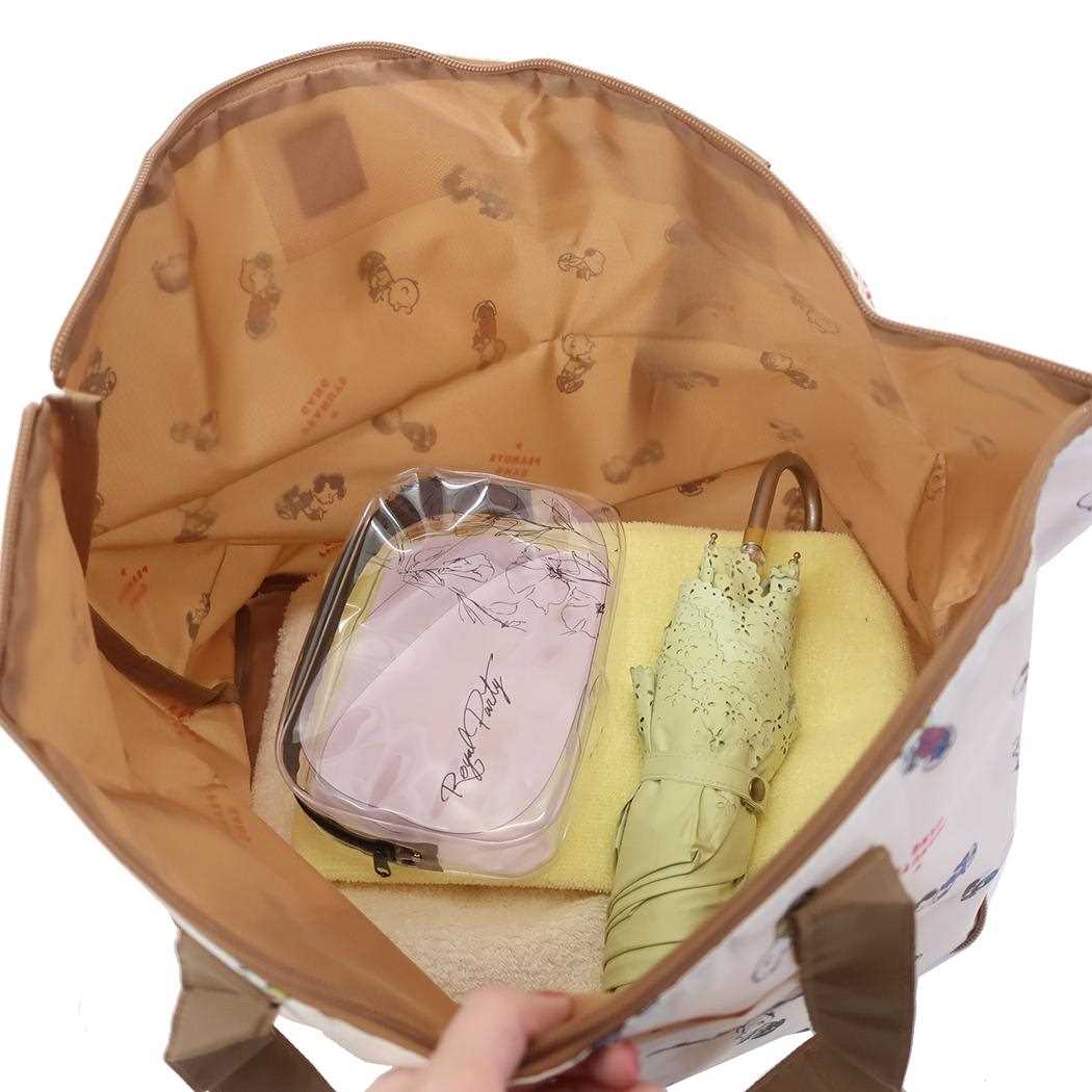 Cinema Collection cinemacollection Snoopy Travel Bag Foldable Boston Bag Cupcake PEANUTS Kamio Japan Compact Travel Training Character Goods