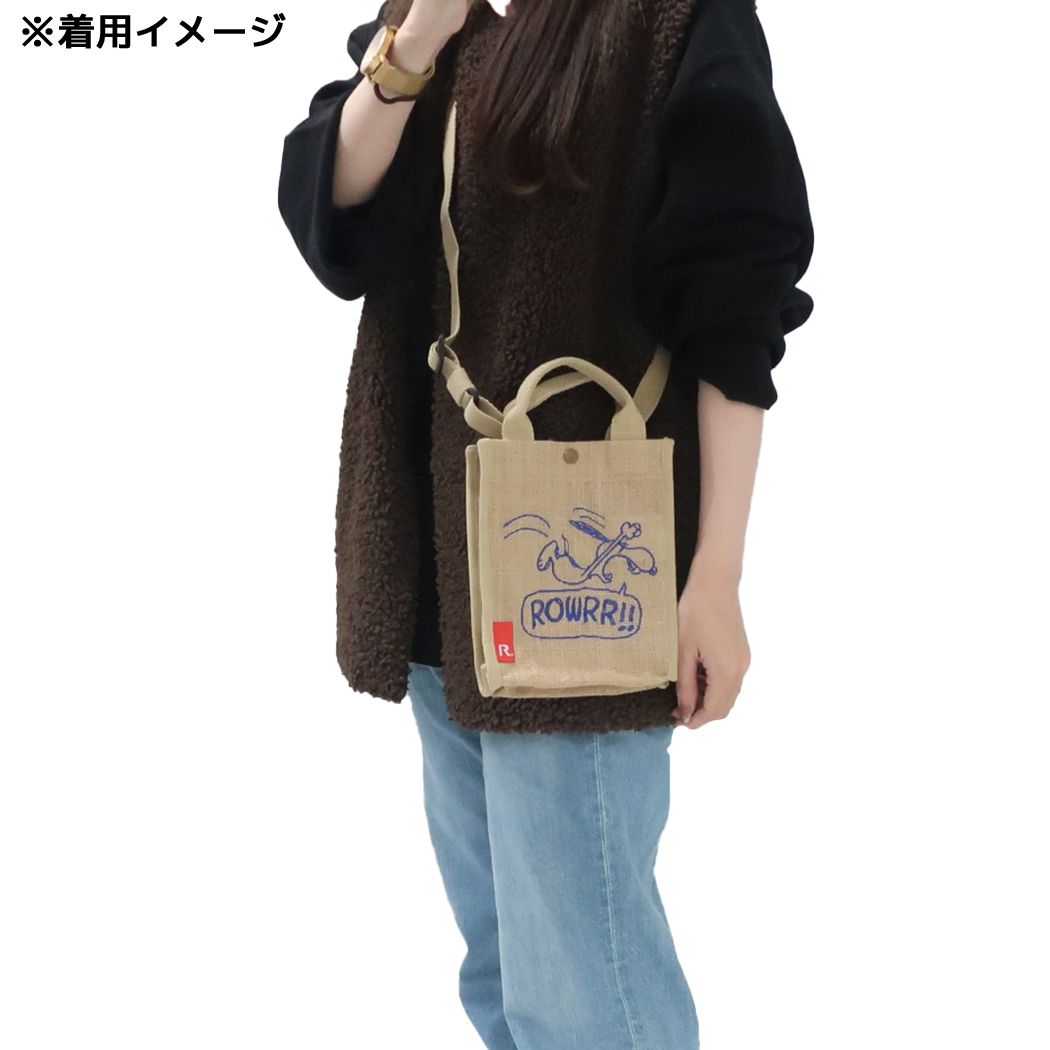 シネマコレクション cinemacollection スヌーピー グッズ ショルダーバッグ キャラクター IP.BR.ジュート.PEANUTSー8H ミニマムバッグ COOL！
