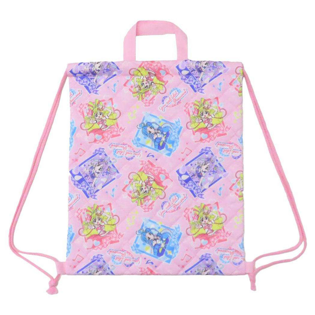 シネマコレクション cinemacollection キミとアイドルプリキュア ナップサック キルトナップサック プリキュア マルヨシ 新学期準備雑貨 アニメキャラクター グッズ ピンク